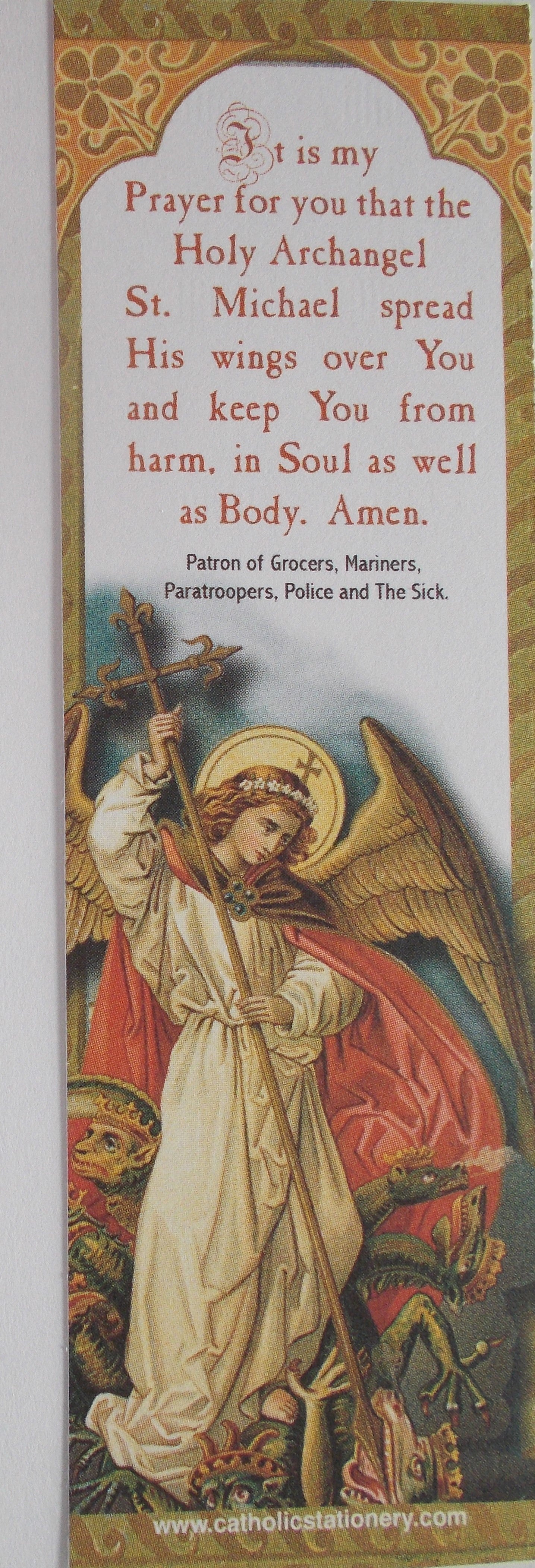 TradeMark NoteCard / BookMark Series - St. Michael