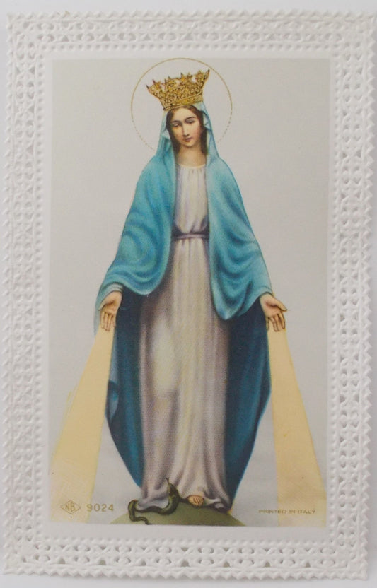 Image - Our Lady of Grace - Paper lace edge - 2 3/4 x 4 1/4