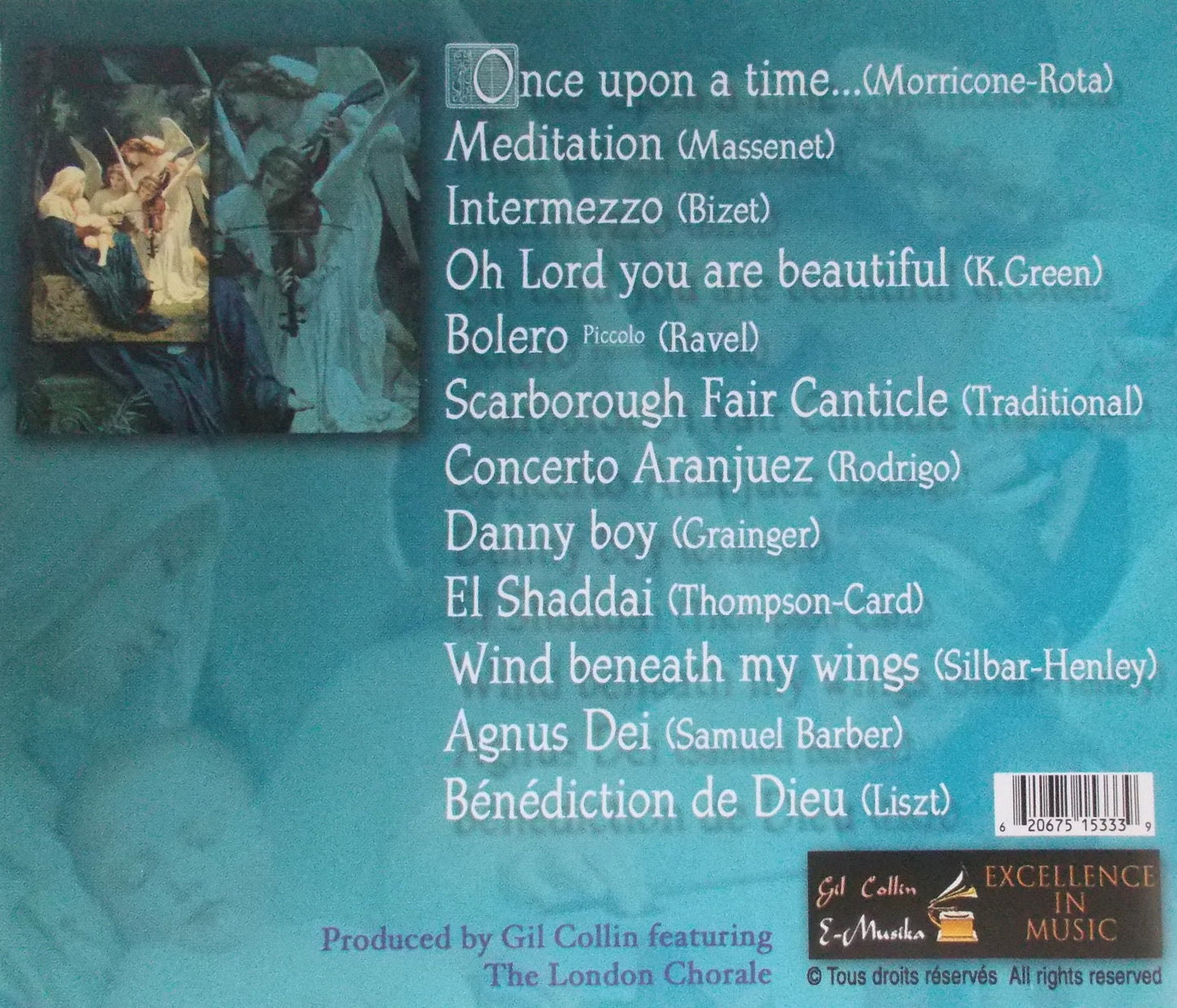 Gil Collins - Angelica - Instrumental Music CD