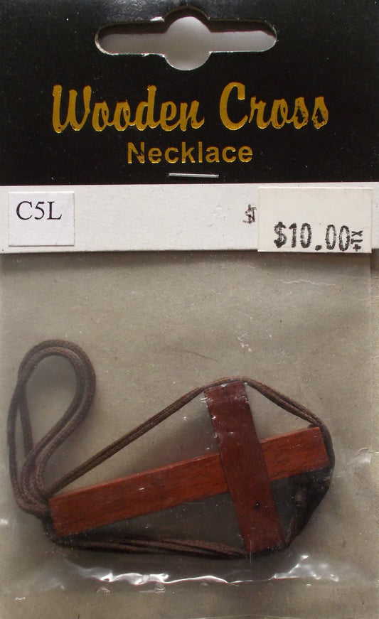 Wooden Cross Necklace