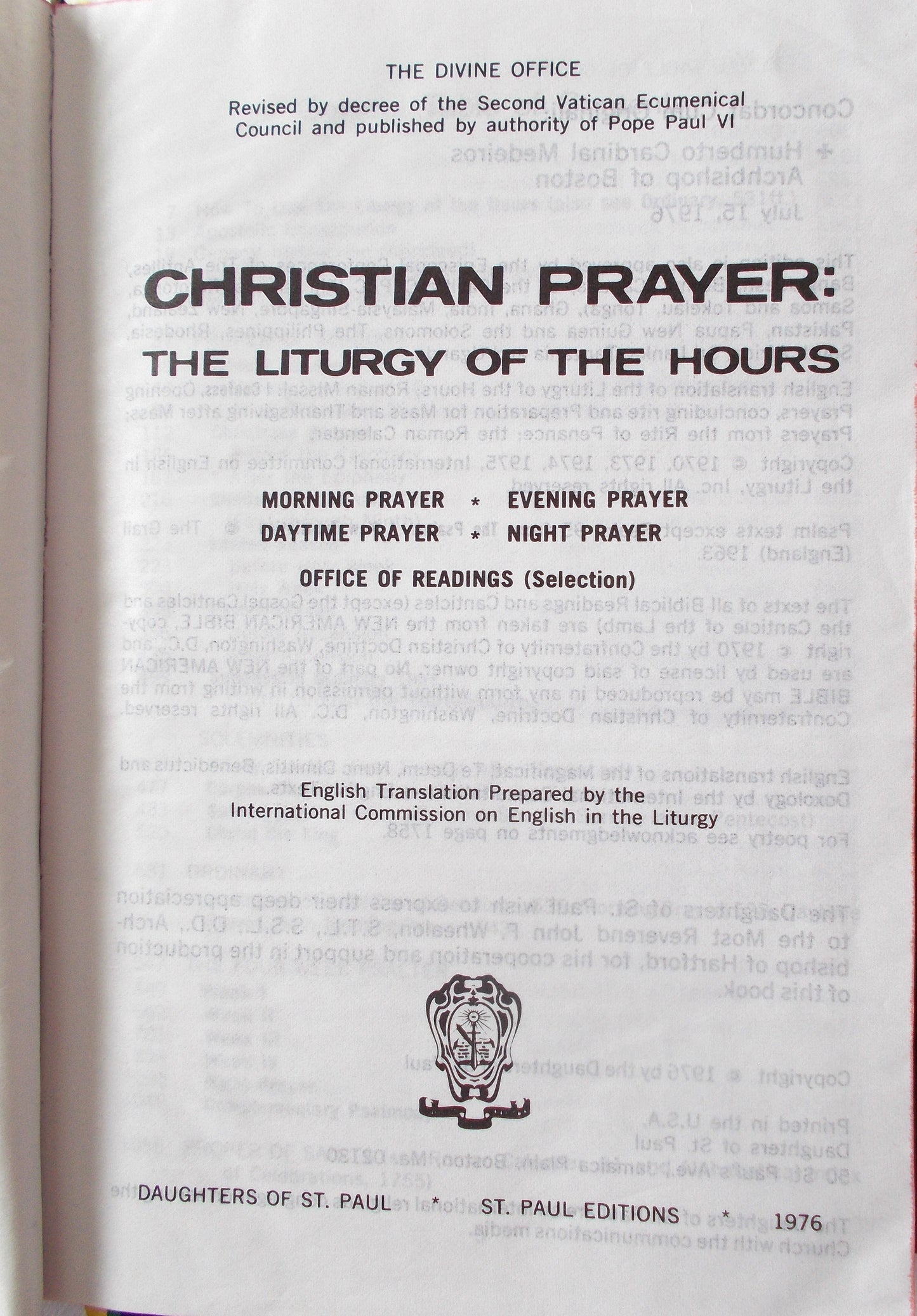 USED - Christian Prayer Hardcover
