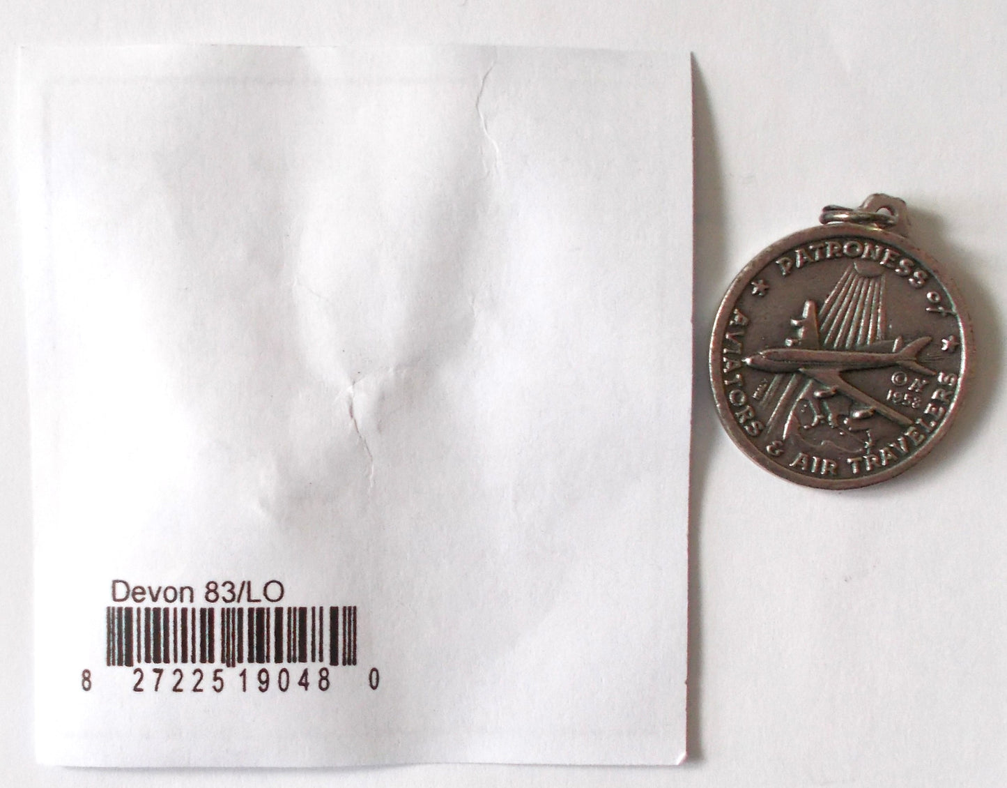 Our Lady of Loreto Protect My Flight with  Medal Pocket Token in Vinyl Pouch