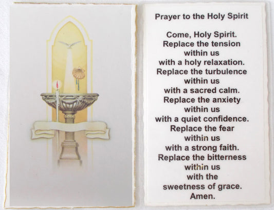 Laminated -RCIA- Prayer to The Holy Spirit