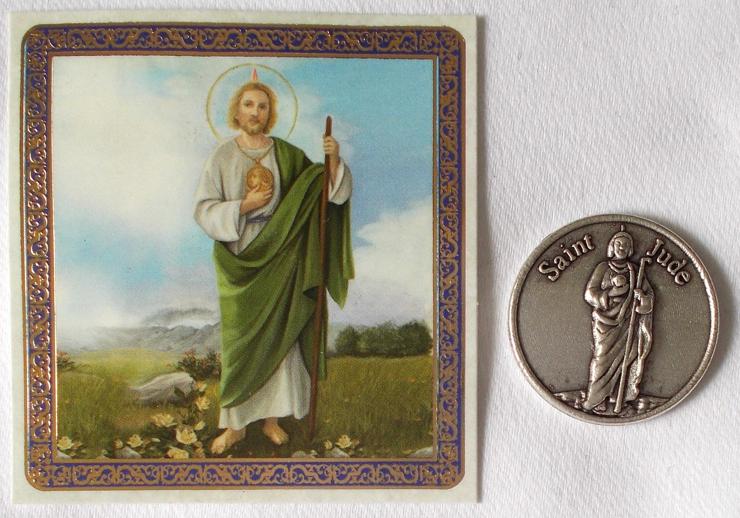 Pocket Token - St. Jude - Financial Assistance - with Paper Prayercard in Vinyl Pouch