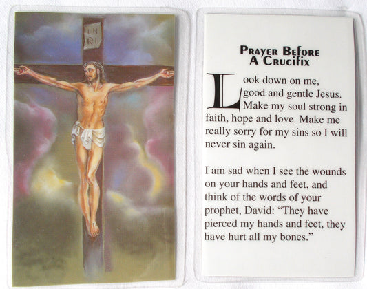 Laminated - Prayer Before A Crucifix Prayercard
