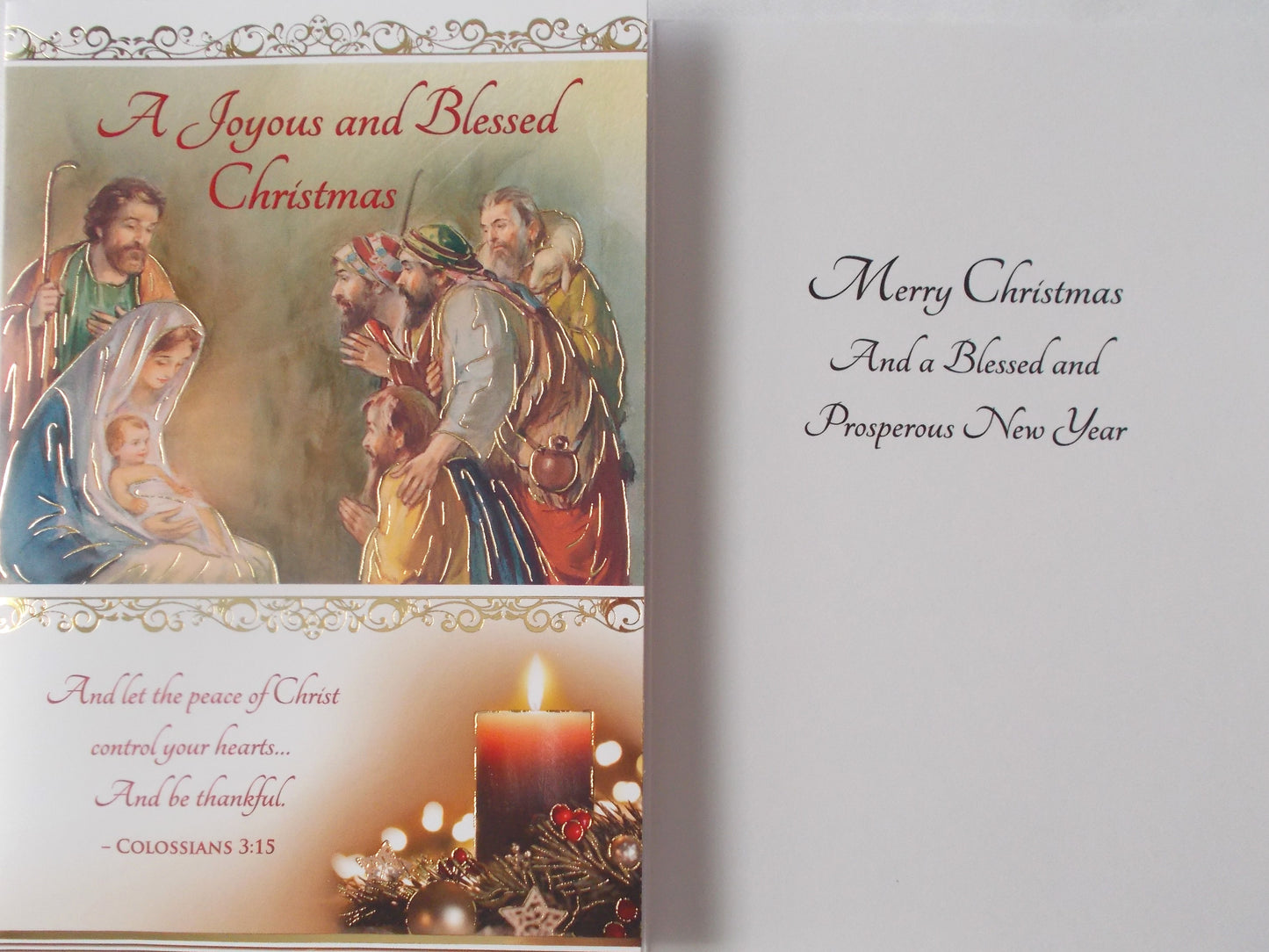 12 Pack Assorted Gold Foil Christmas Cards