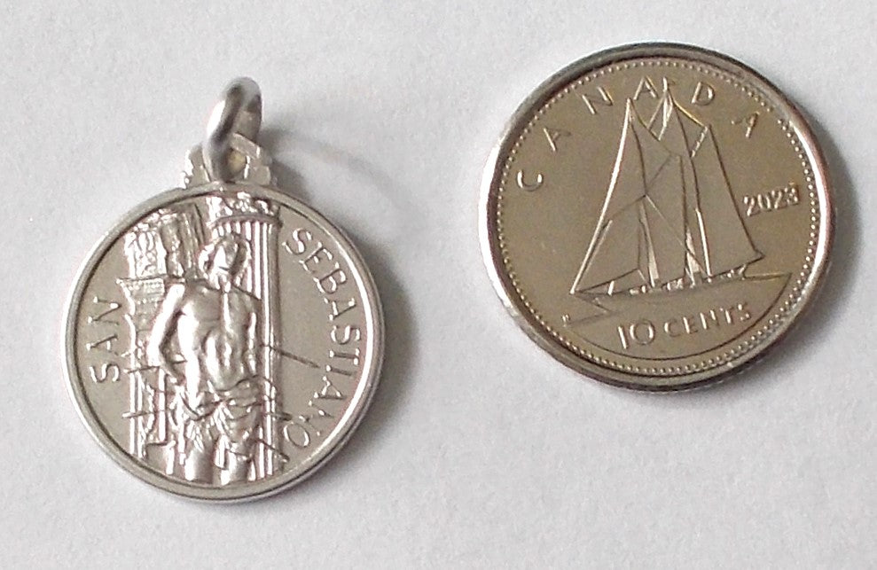 St. Sebastian - Sterling Silver Medal Medium