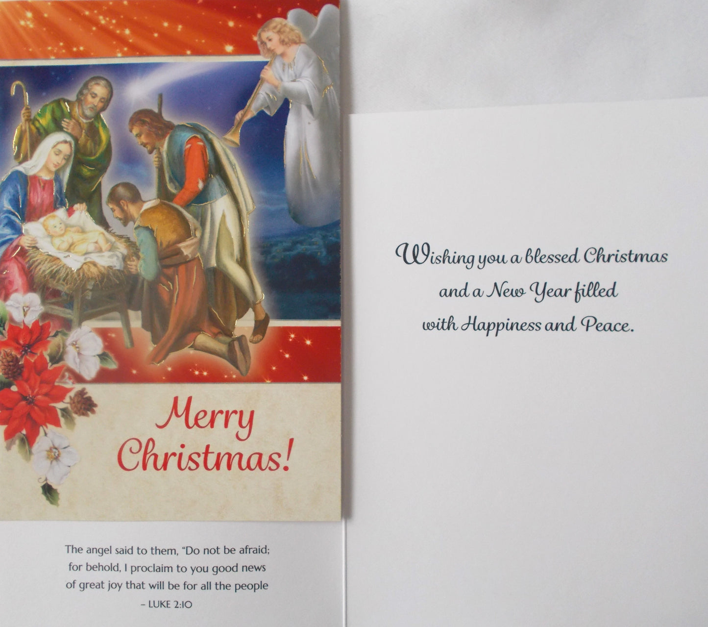 12 Pack Assorted Gold Foil Christmas Cards