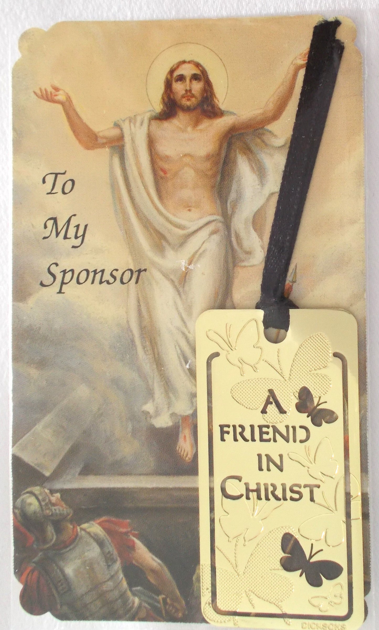 Thank You To My Confirmation Sponsor - A Friend in Christ Bookmark