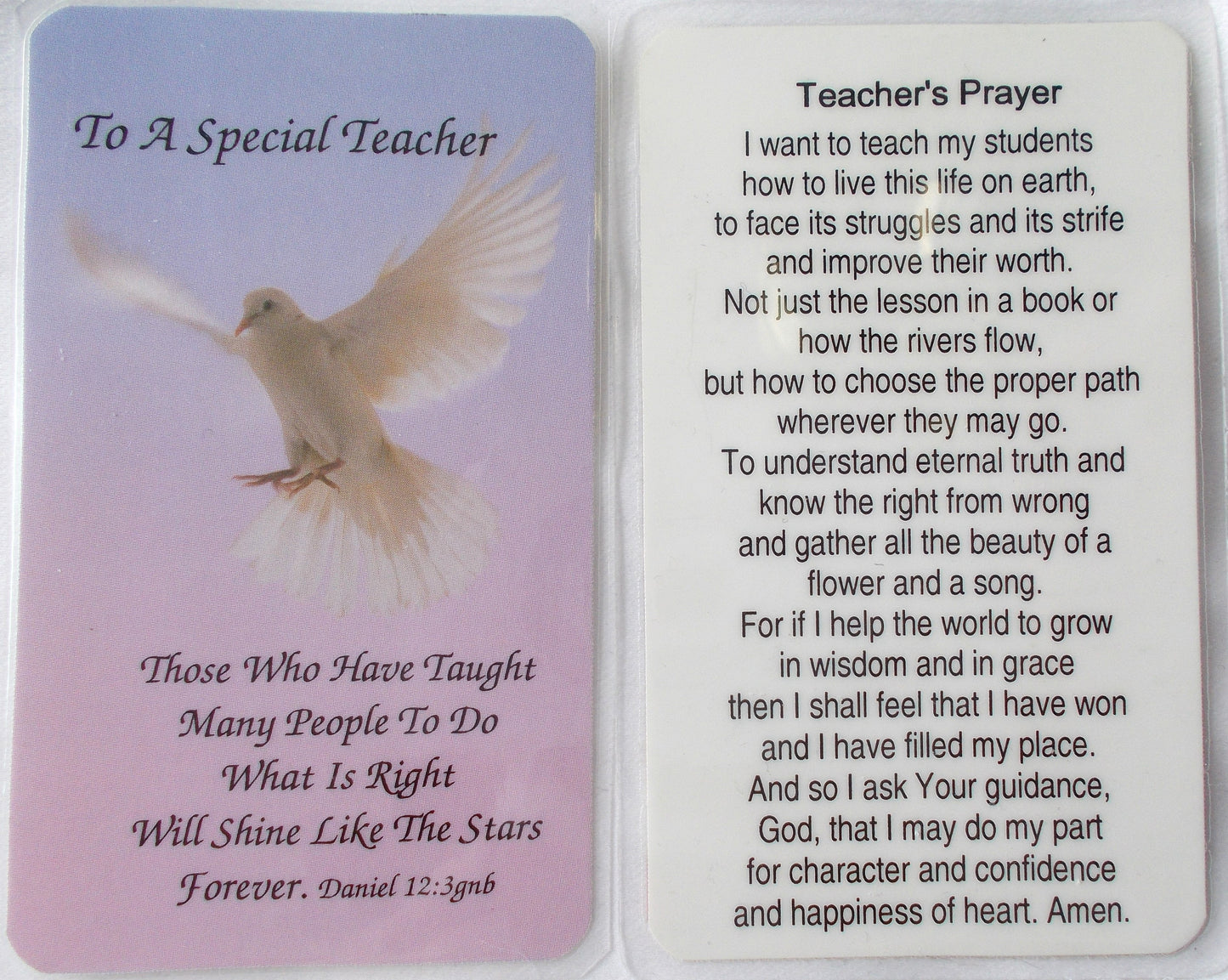 Laminated - Teacher's Prayer Prayercard