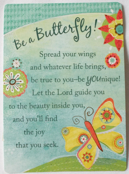 Be A Butterfly! - Pocket Prayercard