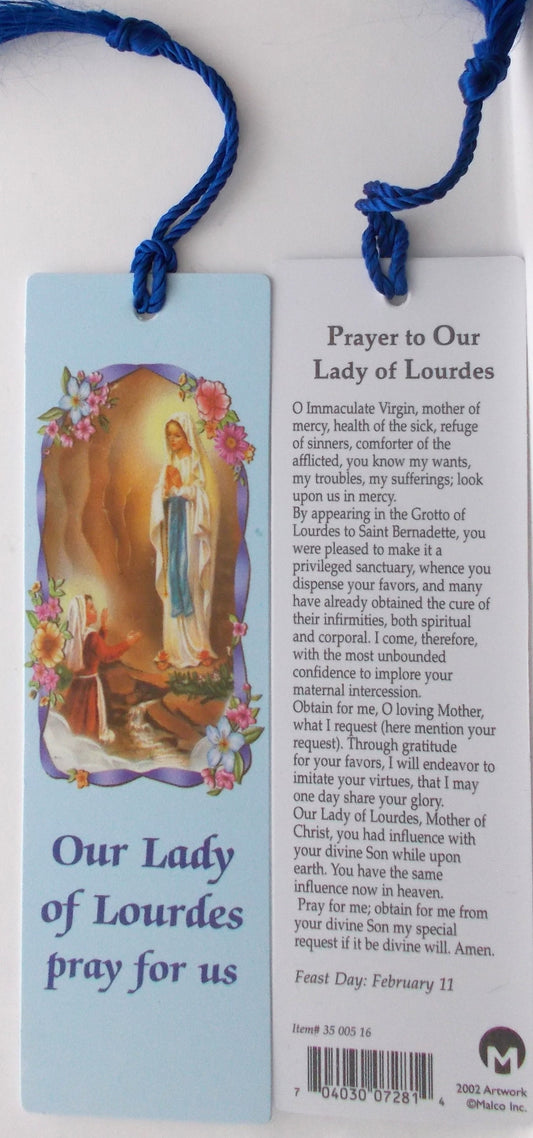Plastic Bookmark - Our Lady of Lourdes