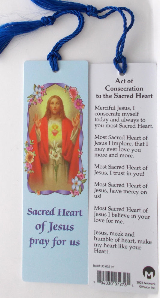 Plastic Bookmark - Sacred Heart of Jesus