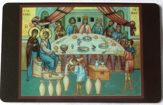 Plastic - The Marriage at Cana Icon Prayercard