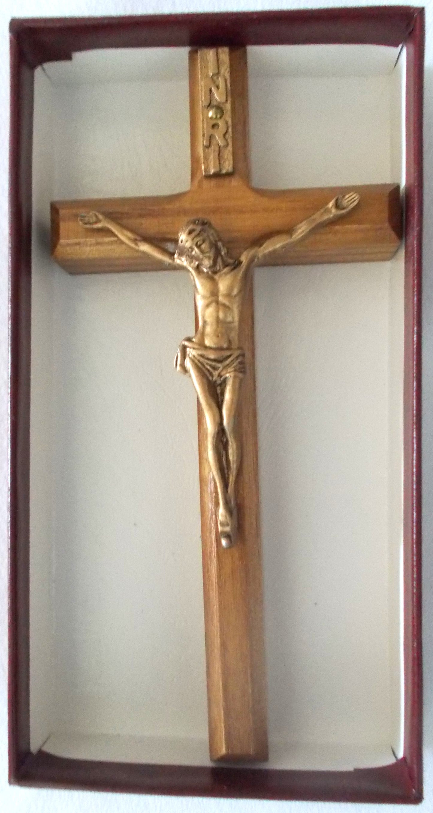 6" Walnut Crucifix