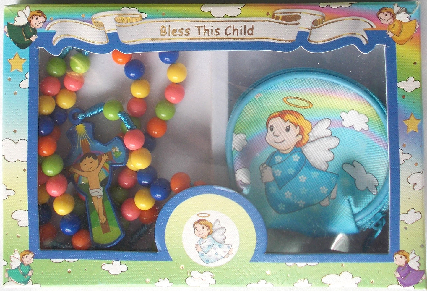 Wood Kiddie Rosary and Case Set