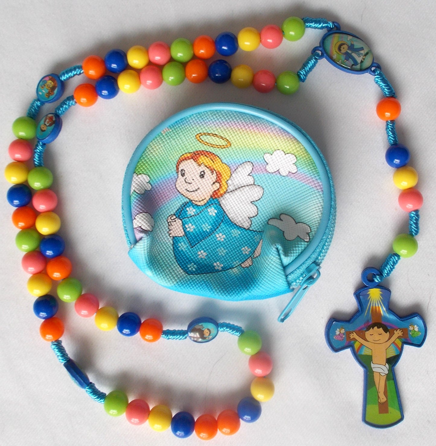 Wood Kiddie Rosary and Case Set