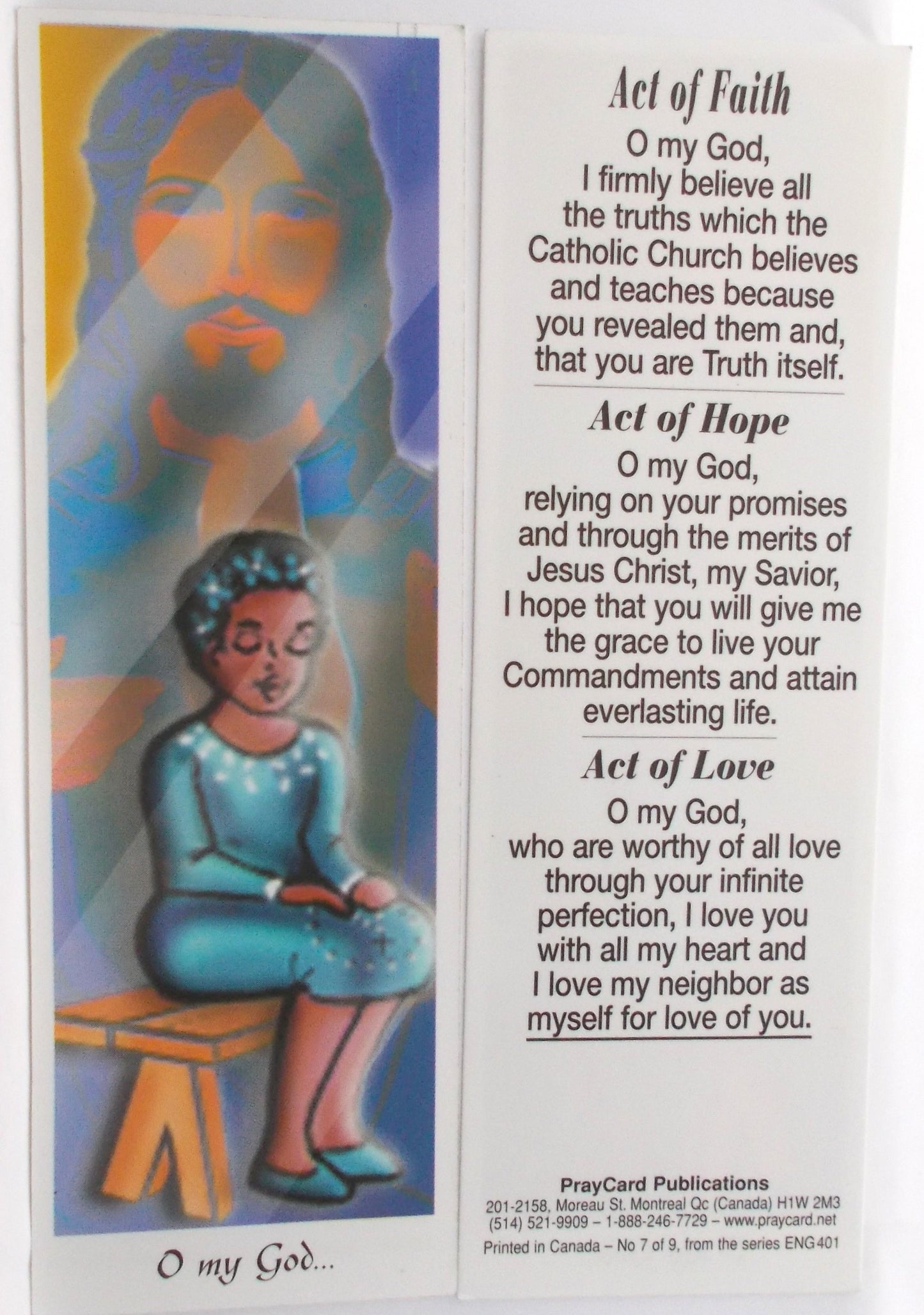 Plasticized  Prayercard / Bookmarks