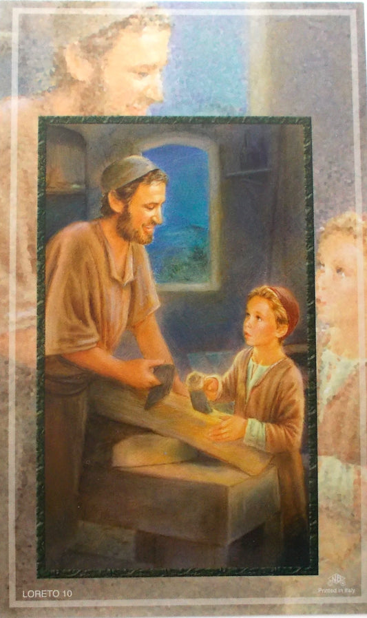 St. Joseph with Jesus Image - 5 x 3 - Bulk Pricing Available!
