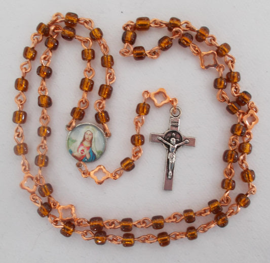 Tiny Glass Rosary