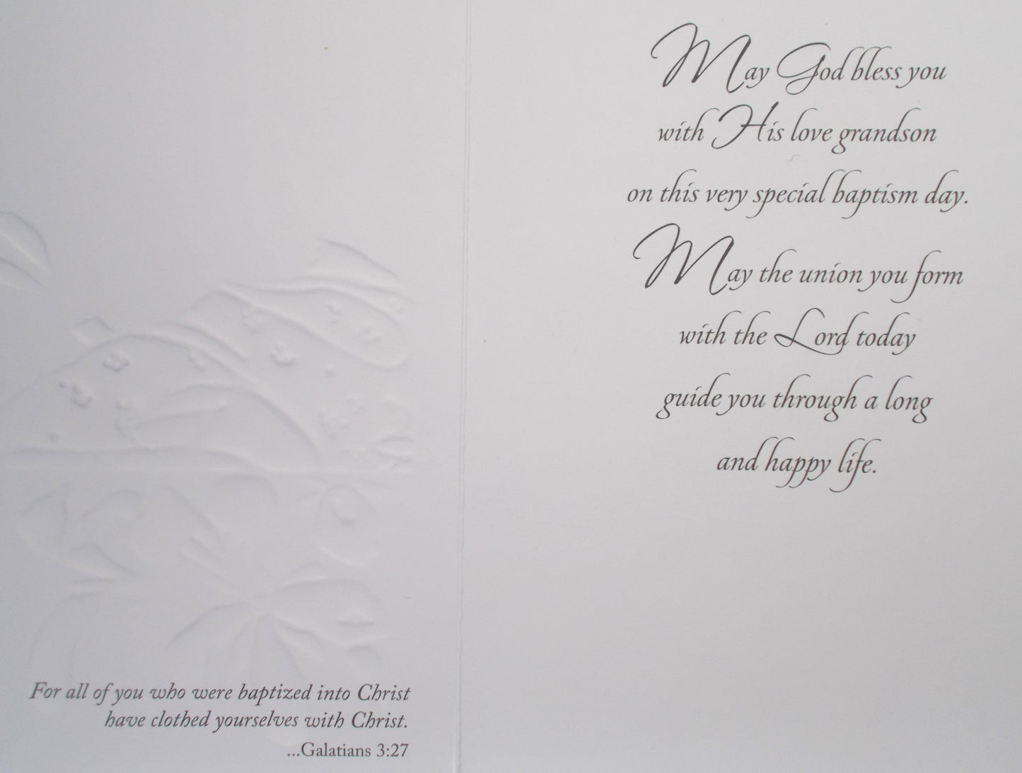 Grandson Baptism Greeting Card