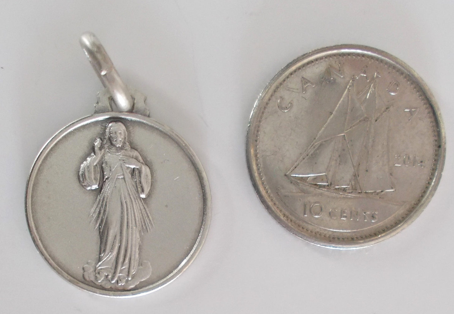 Divine Mercy - Sterling Silver Medal