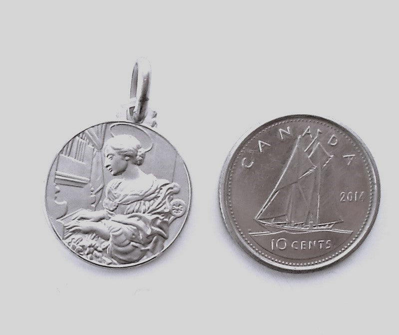 St. Cecilia - Sterling Silver Medal