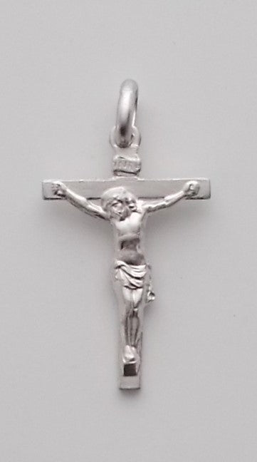 Crucifix - Med Rhodium Plated Gothic Style Crucifix