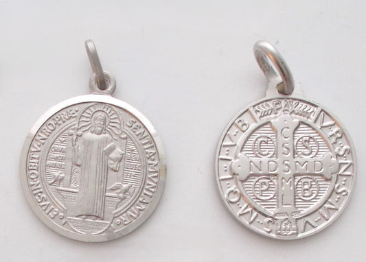 St. Benedict - Sterling Silver Medal