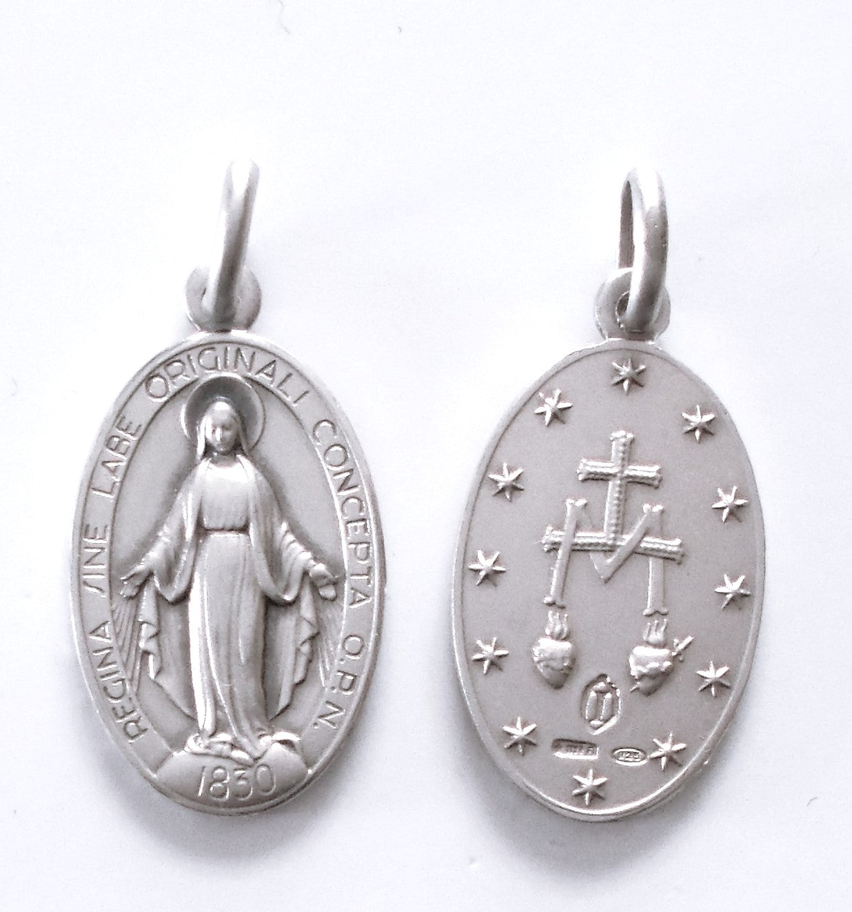 Miraculous Medal - Lg Oval Sterling Silver Medal