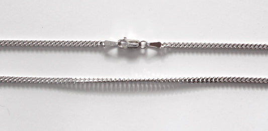 Medium Curb Chain Rhodium Plated Sterling Silver - 24"