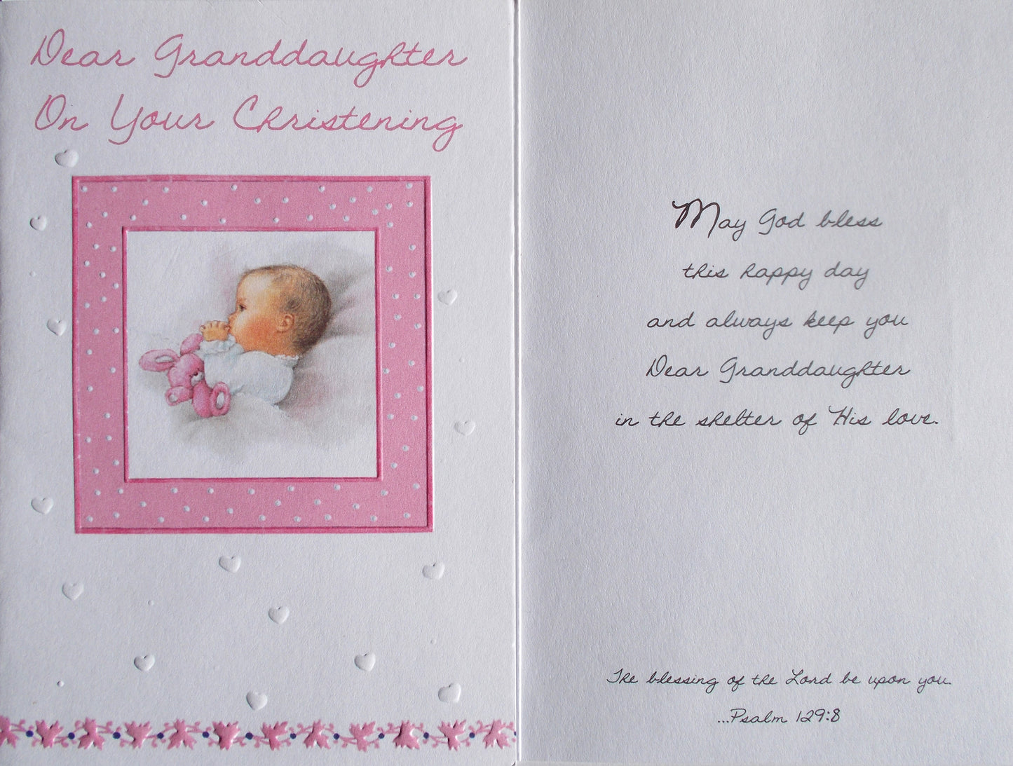 Granddaughter Christening Greeting Card