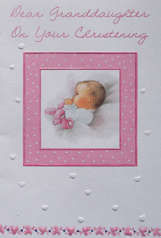 Granddaughter Christening Greeting Card