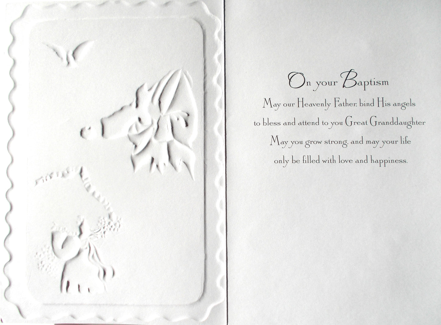 Great Granddaughter Baptism Greeting Card