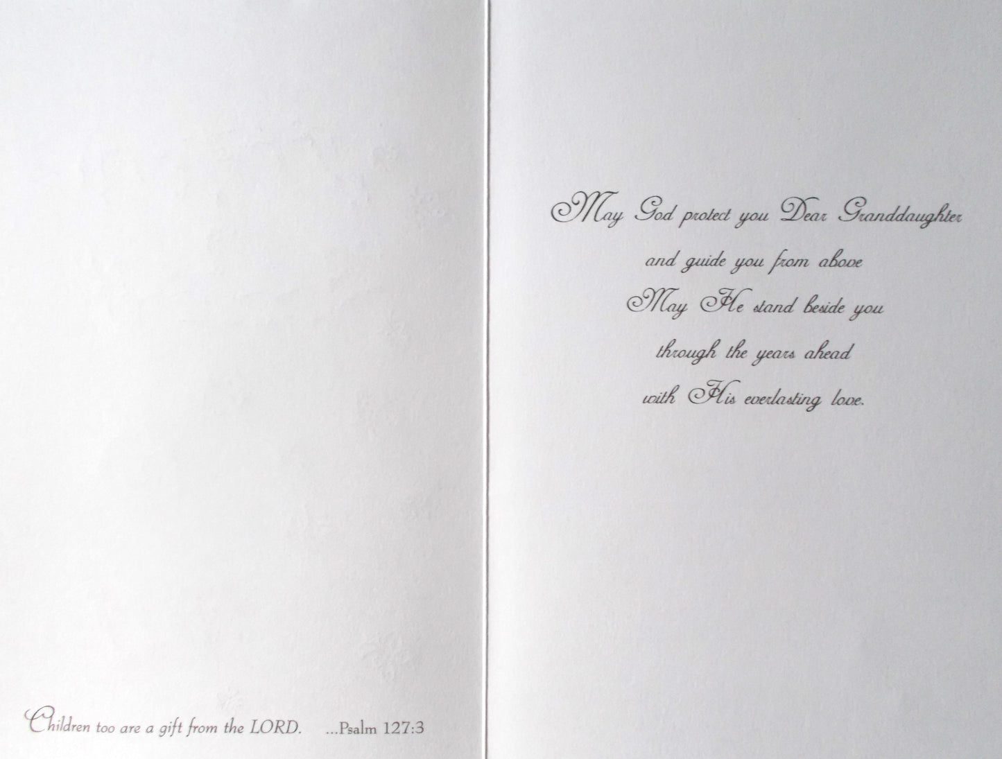 Granddaughter Baptism Greeting Card