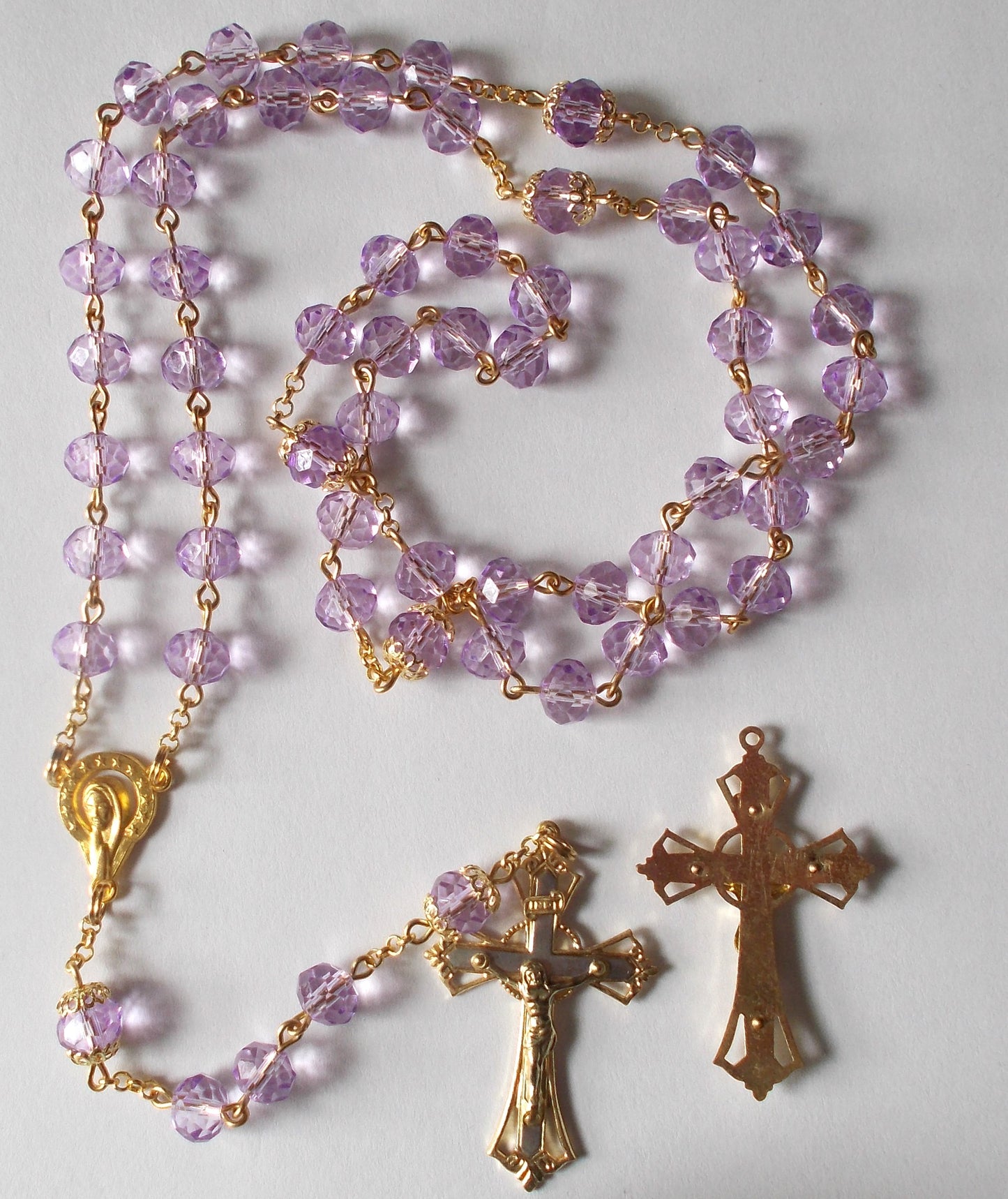 Chain - Purple Glass Bead Rosary