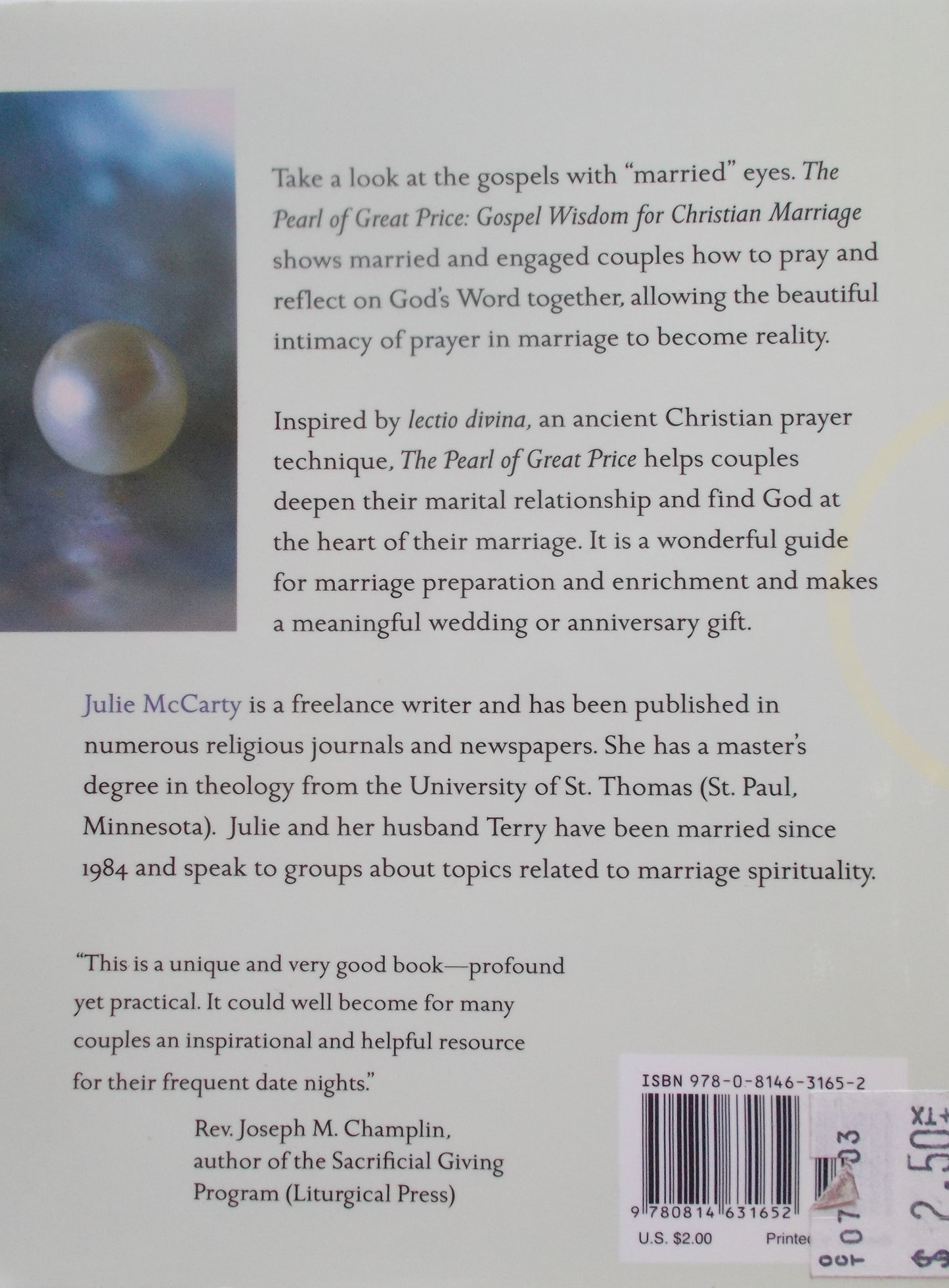 The Pearl of Great Price : Gospel Wisdom for Christian Marriage