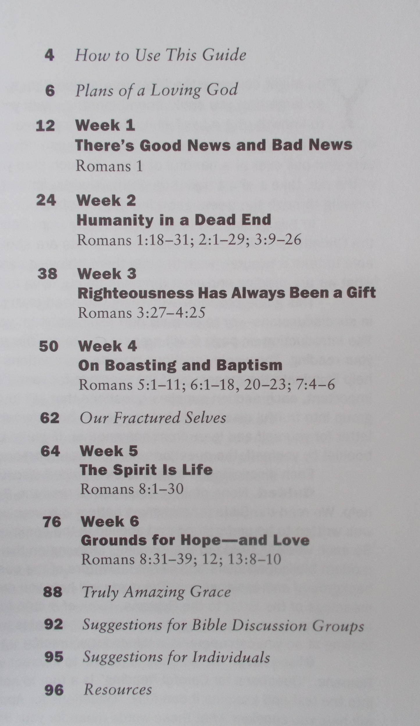 Six Weeks with the Bible Series : Romans