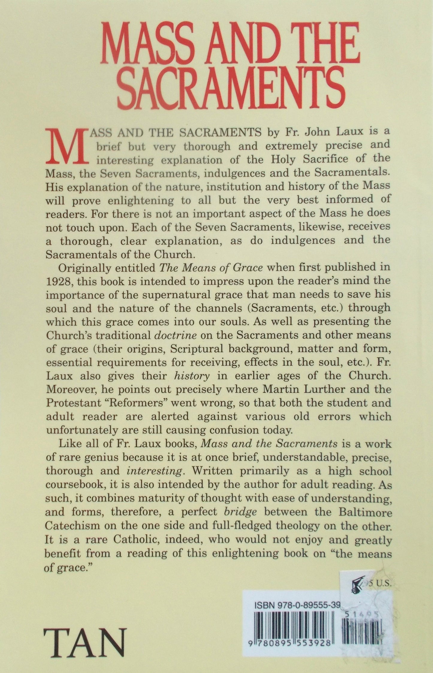 A Course in Religion - Book 2 - Mass and the Sacraments