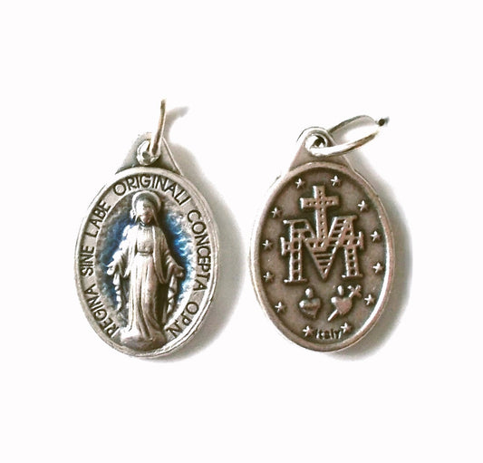 Miraculous Medal - Blue Enamel