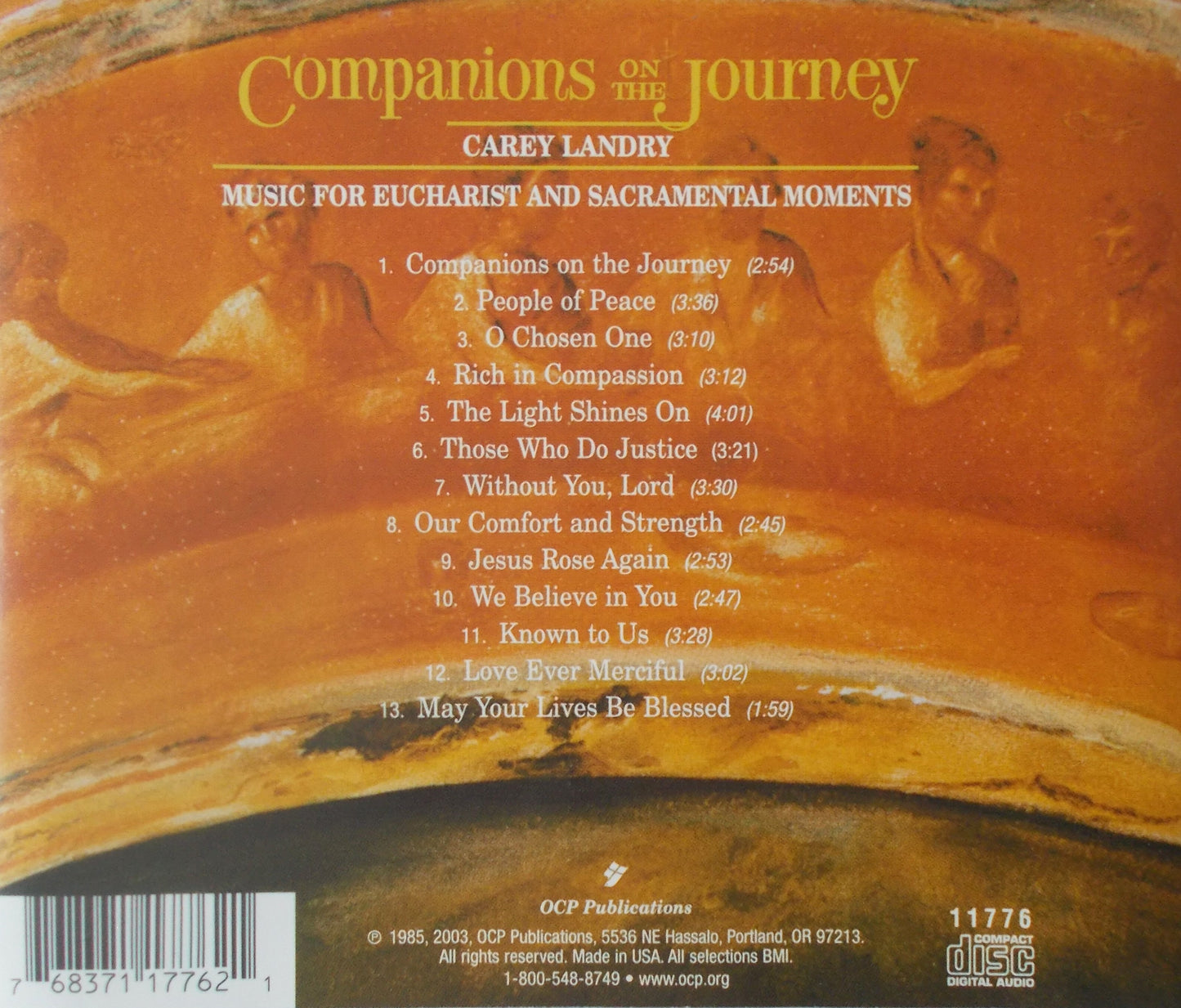 Carey Landry - Companions on the Journey - Music Cd  - Demo- Used