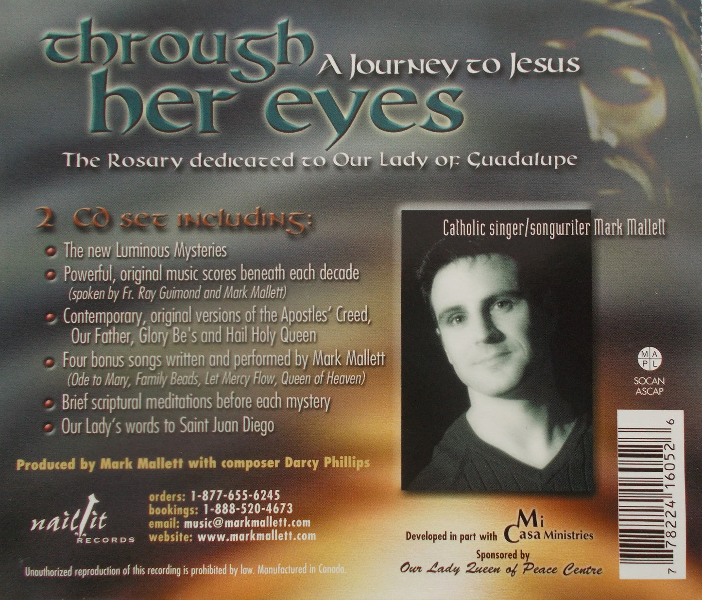 Mark Mallett : Through Her Eyes - Rosary CD - Demo - Used