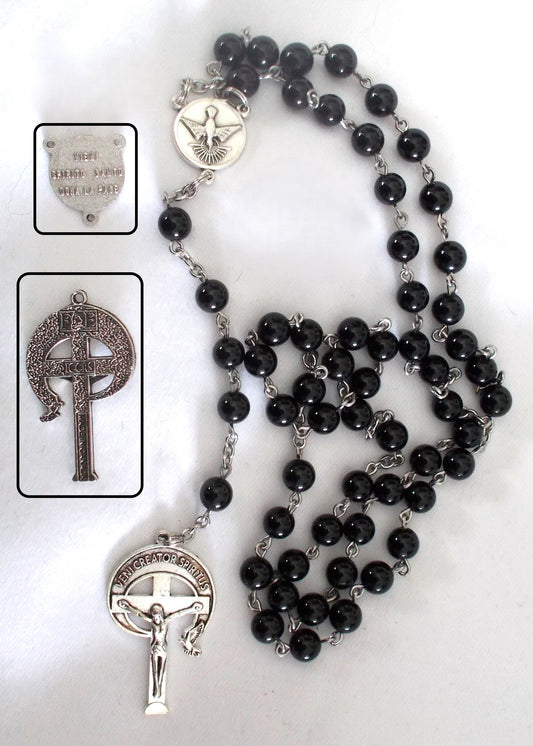 Holy Spirit - Black Onyx Rosary