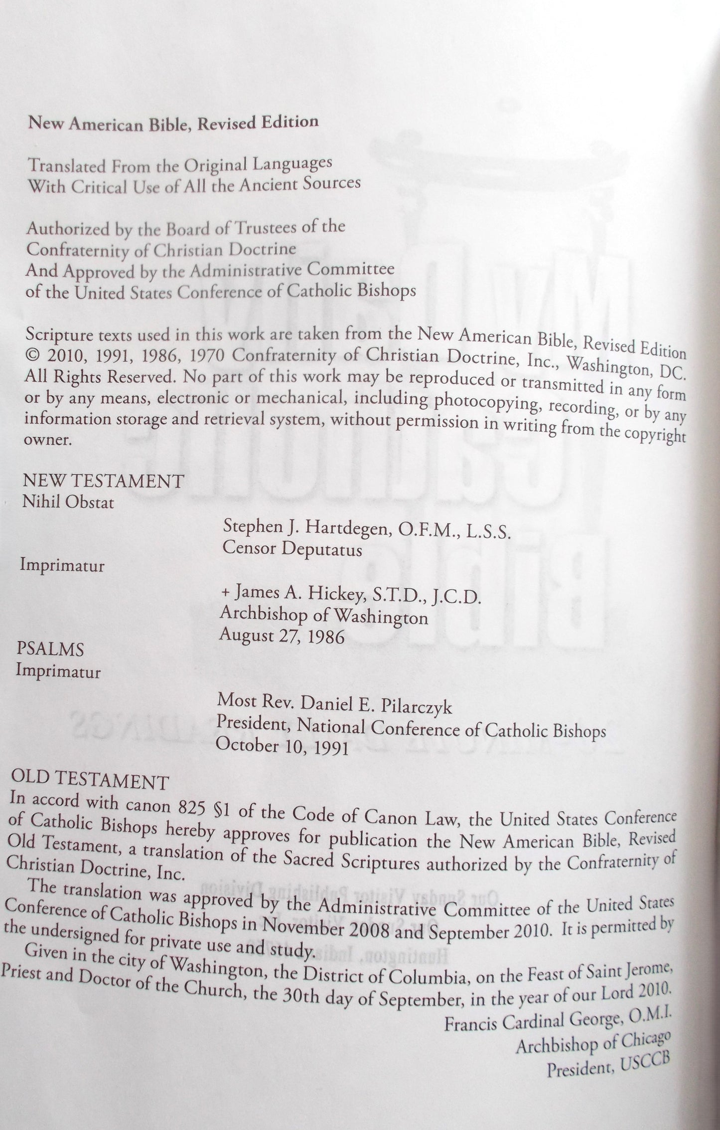 My Daily Catholic Bible NABRE - Daily Readings