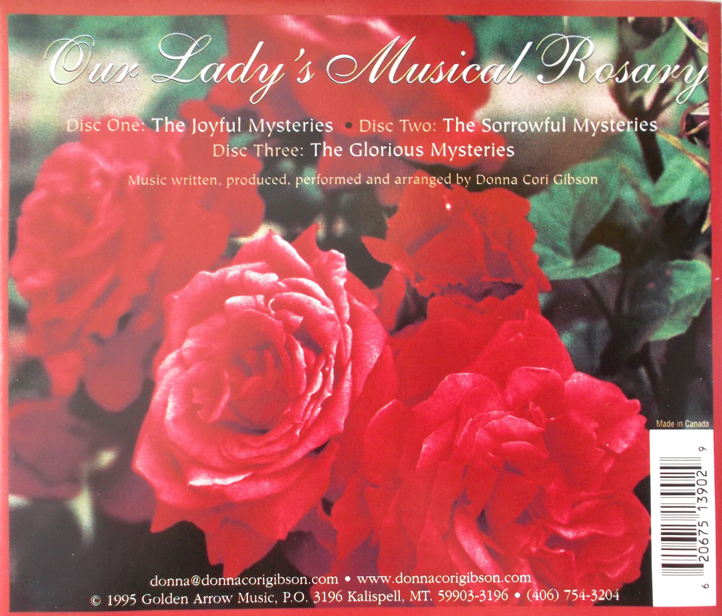 Donna Cori Gibson - Our Lady's Musical Rosary - 3 CD Set - Demo - Used