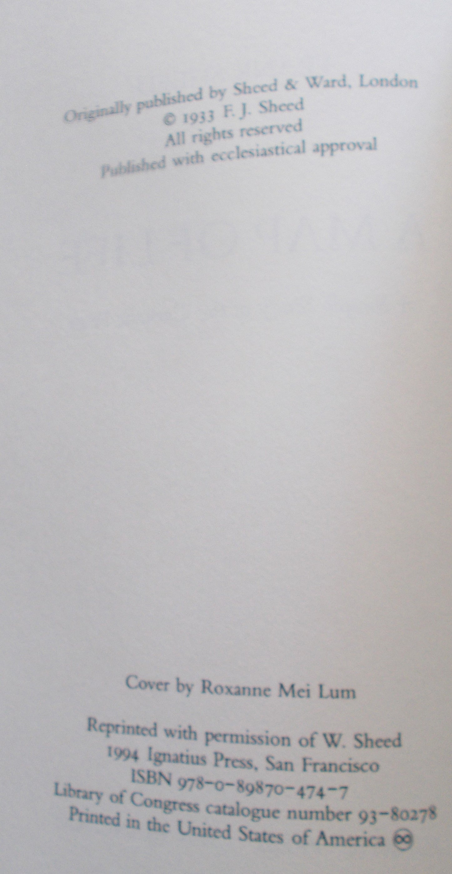 A Map of Life : A Simple Study of The Catholic Faith