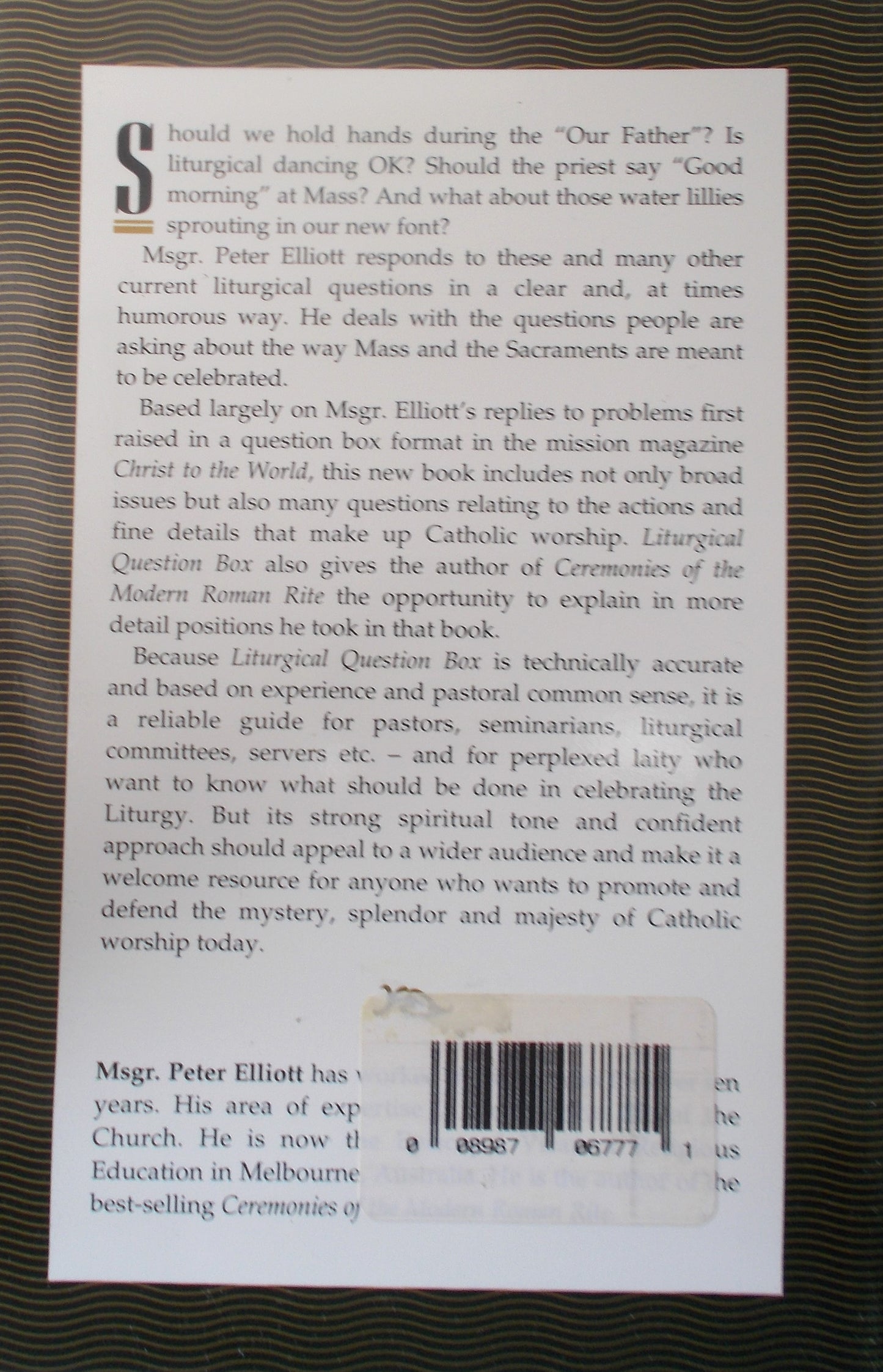 Liturgical Question Box : Answers to Common Questions about the Modern Liturgy