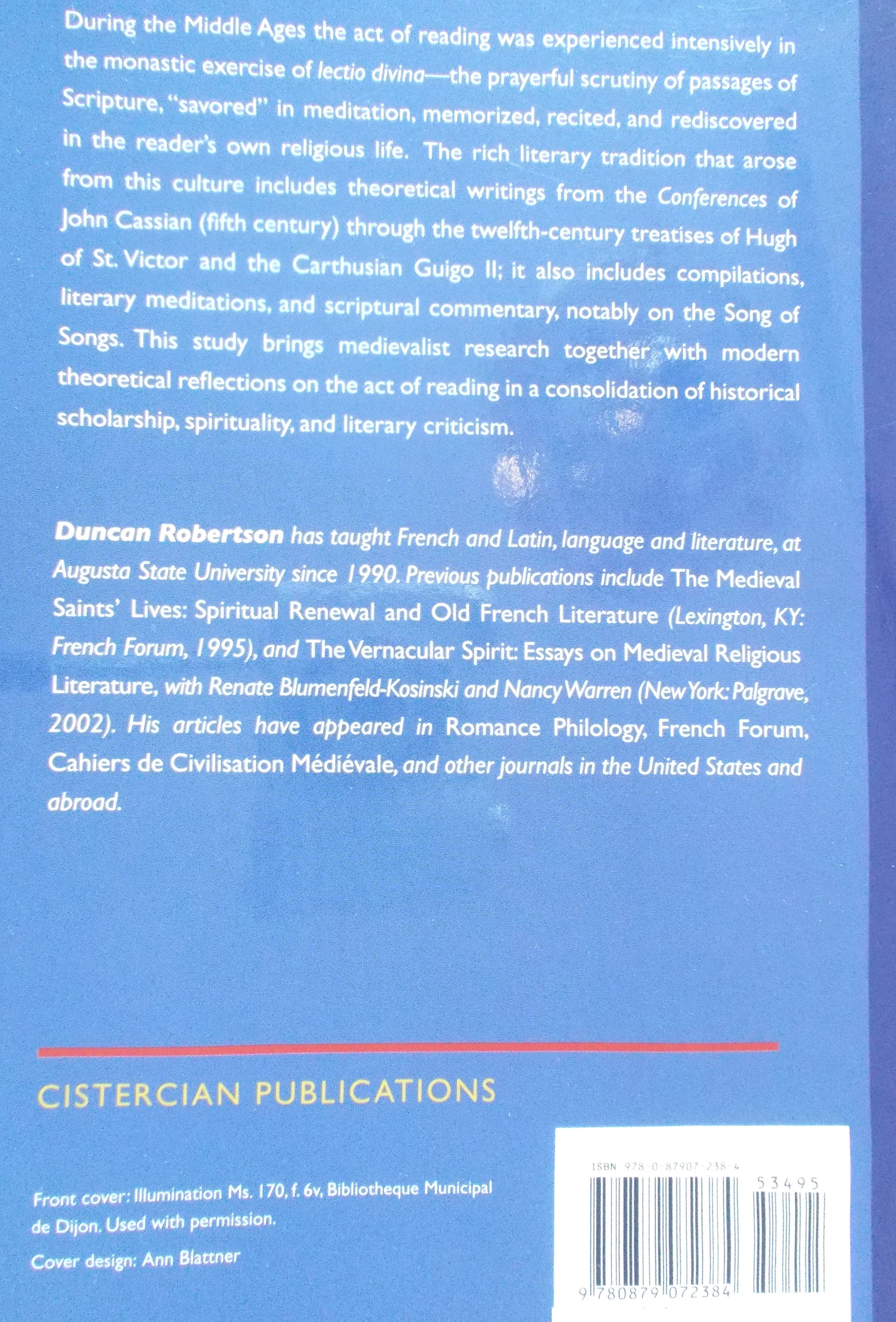 Lectio Divina- The Medieval Experience of Reading