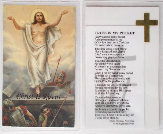 Cross in My Pocket - Risen Christ - Laminated