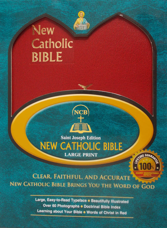 New Catholic Bible - St. Joseph's Edition - Large Print Burgundy Imitation Leather Cover